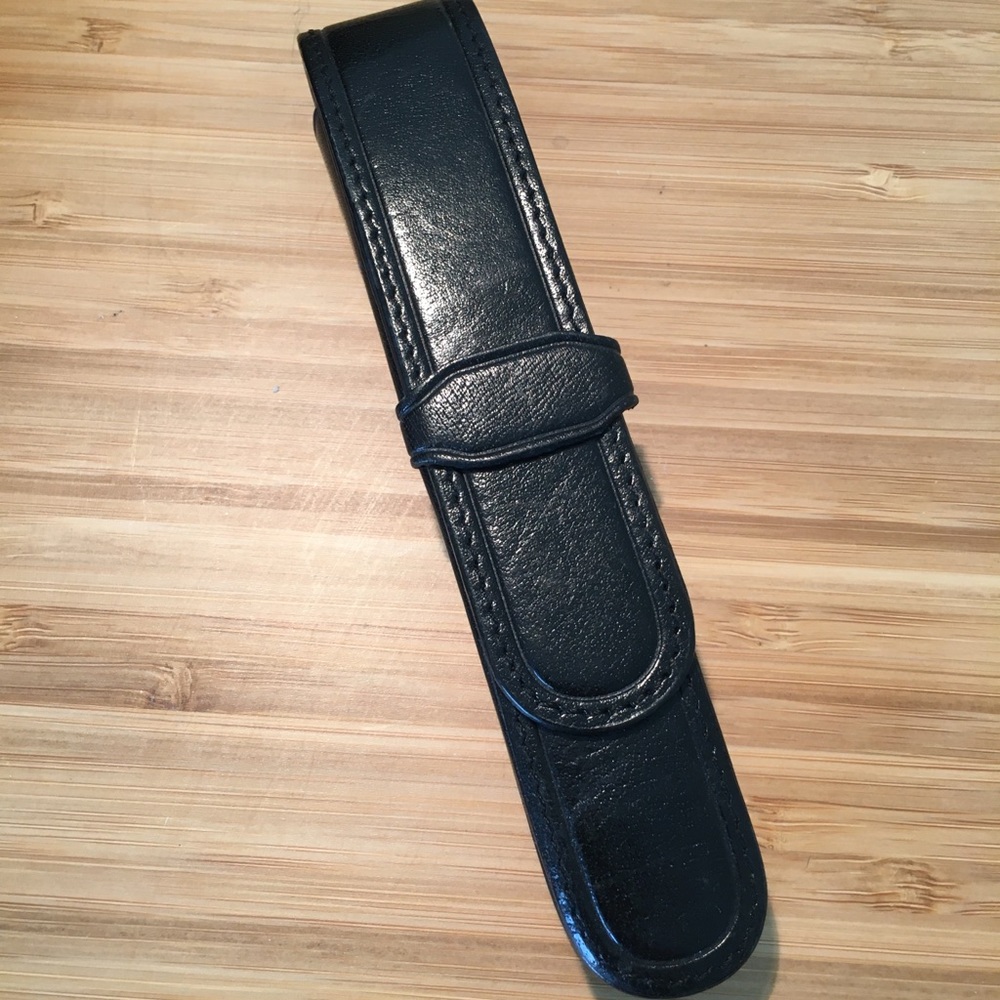 Leather pen holder